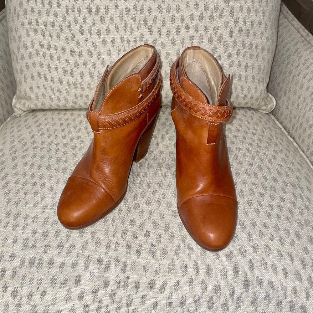 Rag & Bone Harrow Braided Leather Ankle Boots 8